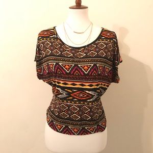 Tribal Multicolored Cotton Top!